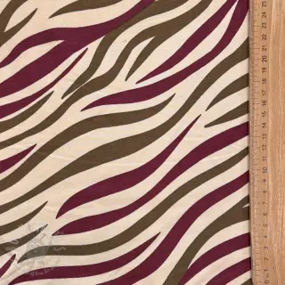 Triko materijal čupav Animal skin burgundy SIMPLY NATURAL