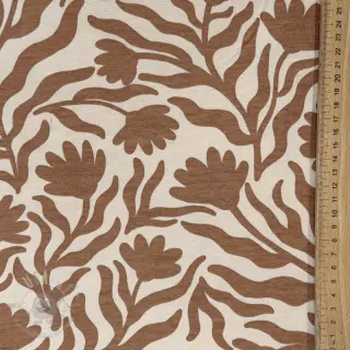 Triko materijal čupav Flowers caramel SIMPLY NATURAL