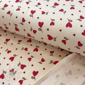 Triko materijal čupav Hearts fuchsia SIMPLY NATURAL