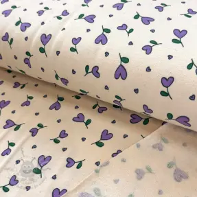 Triko materijal čupav Hearts lilac SIMPLY NATURAL
