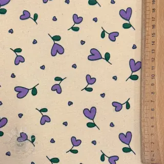 Triko materijal čupav Hearts lilac SIMPLY NATURAL