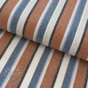 Pamučna tkanina YARN DYED MIA Stripe terracotta