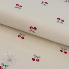 Pamuk FLANNEL Cherries natural
