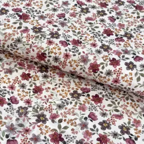 Pamuk Autumn flowers ecru digital print