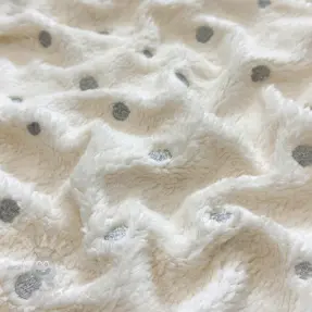 Sherpa SOFT EMBROIDERY Dots silver