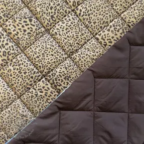 Prošivena tkanina FOIL Animal skin brown