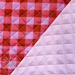 Prošivena tkanina Checks pink