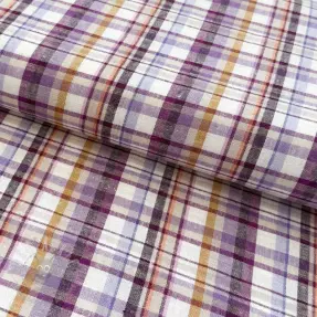 Viskoza s lanom YARN DYED Checks Old fashion cyclaam