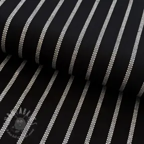 Viskoza s lanom YARN DYED Dashed strip black