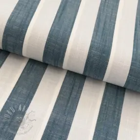 Viskoza YARN DYED Stripes BIG petrol