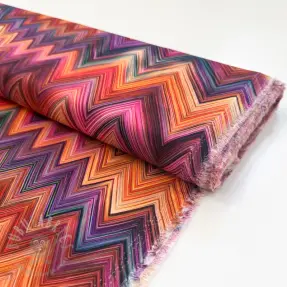 Viskoza RADIANCE ZIGZAG orange digital print