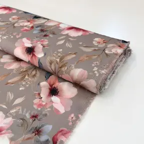 Viskoza SATIN Daphne pink digital print