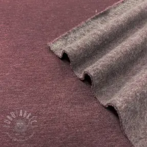 Triko materijal čupav JOGGING aubergine melange