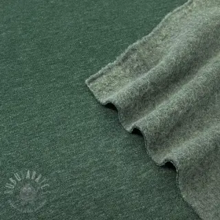 Triko materijal čupav JOGGING dark green melange