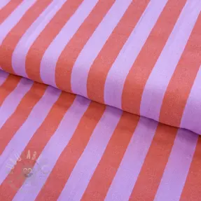 Pamučna tkanina YARN DYED NOVA Stripe lavender orange