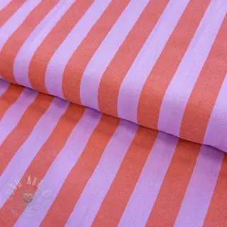 Pamučna tkanina YARN DYED NOVA Stripe lavender orange