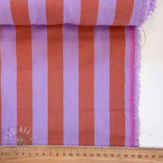 Pamučna tkanina YARN DYED NOVA Stripe lavender orange