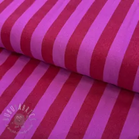 Pamučna tkanina YARN DYED NOVA Stripe red fuchsia