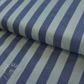 Pamučna tkanina YARN DYED NOVA Stripe blue green