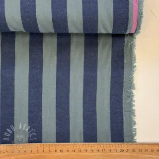 Pamučna tkanina YARN DYED NOVA Stripe blue green