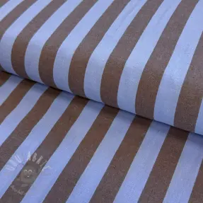 Pamučna tkanina YARN DYED NOVA Stripe blue brown