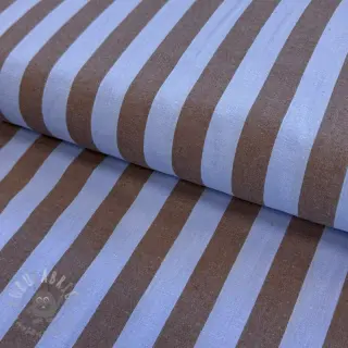 Pamučna tkanina YARN DYED NOVA Stripe blue brown