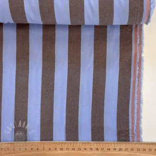 Pamučna tkanina YARN DYED NOVA Stripe blue brown