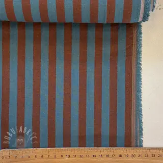 Pamučna tkanina YARN DYED BIG Stripes brown