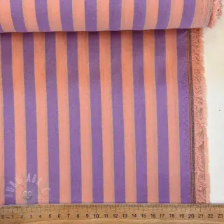 Pamučna tkanina YARN DYED BIG Stripes peach
