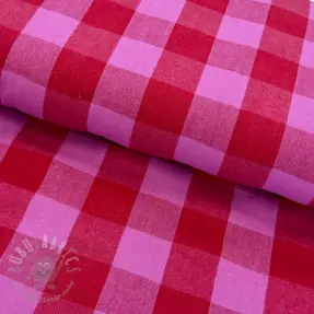 Pamučna tkanina YARN DYED SONJA Checks red fuchsia