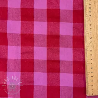 Pamučna tkanina YARN DYED SONJA Checks red fuchsia