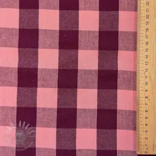 Pamučna tkanina YARN DYED SONJA Checks aubergine