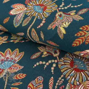 Dekorativna tkanina jacquard Bosphore petrole