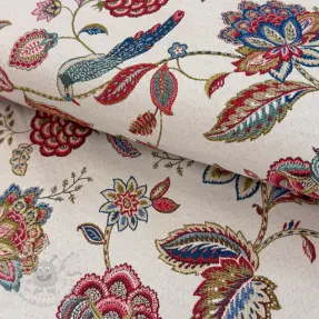 Dekorativna tkanina jacquard Palampore blanc