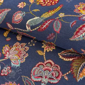 Dekorativna tkanina jacquard Palampore bleu