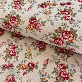 Dekorativna tkanina jacquard Nina blanc rouge