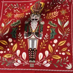 Dekorativna tkanina jacquard Casse-Noisette rouge design B PANEL
