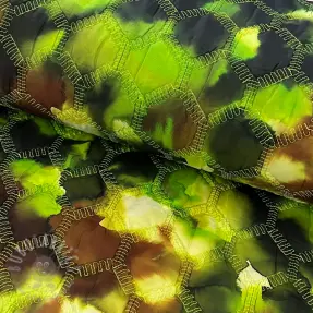 Prošivena tkanina Aquarel nature gradini green