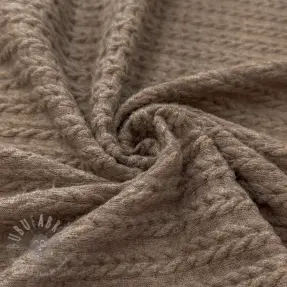 Pletenina LIGHT ANGORA CABLY brown