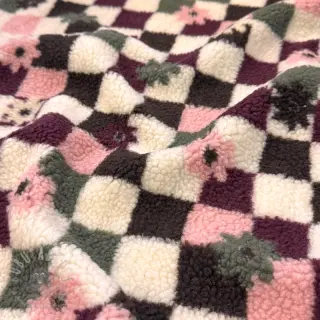 Tkanina za kapute TEDDY JACQUARD Pretty mix design C