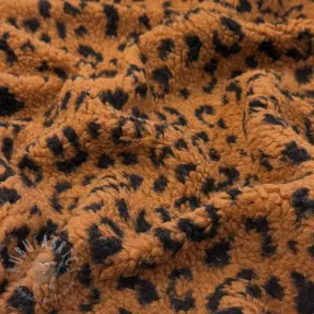 Tkanina za kapute TEDDY Panther love brown