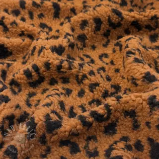 Tkanina za kapute TEDDY Panther love brown