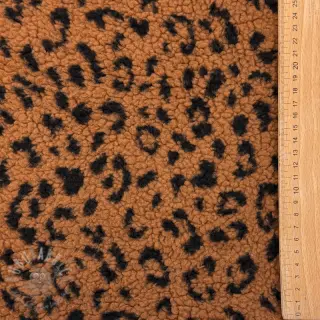 Tkanina za kapute TEDDY Panther love brown