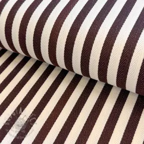 Dekorativna tkanina Herringbone striped brown