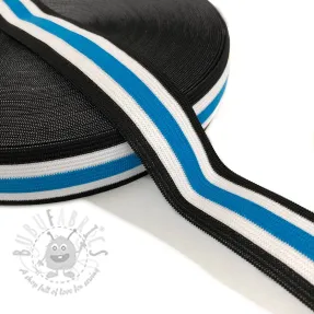 Guma glatka 3 cm Side stripe aqua