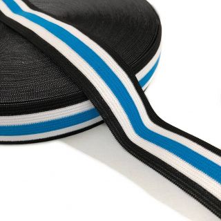 Guma glatka 3 cm Side stripe aqua