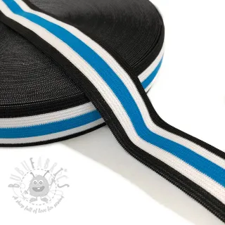 Guma glatka 3 cm Side stripe aqua