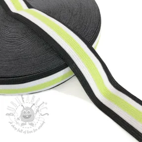 Guma glatka 3 cm Side stripe lime