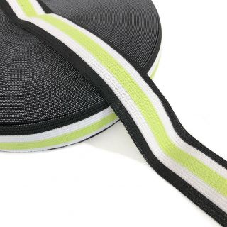 Guma glatka 3 cm Side stripe lime