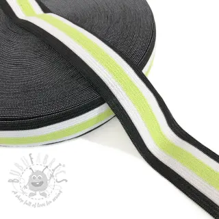 Guma glatka 3 cm Side stripe lime